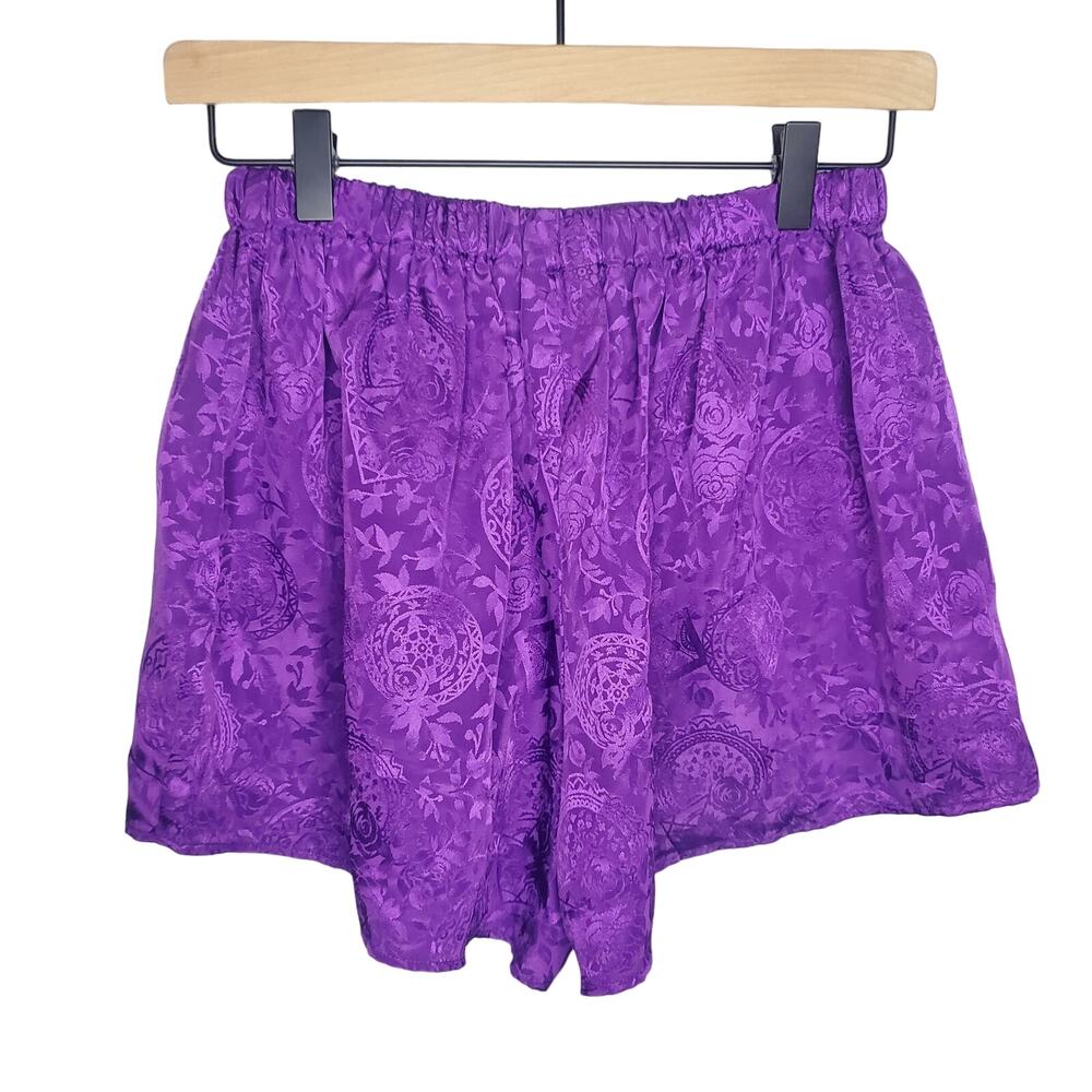 Victoria's Secret VINTAGE Gold Label Silky Purple Sleep Shorts Women's Small
